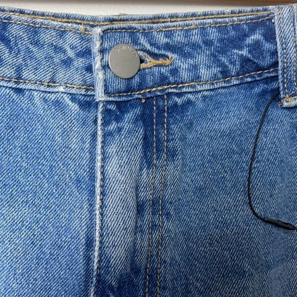 DenimCo distressed raw hem mom jeans size 14 - Picture 7 of 8